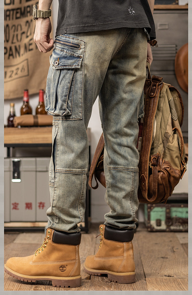 Retro Slim Fit Straight Leg Casual Pants