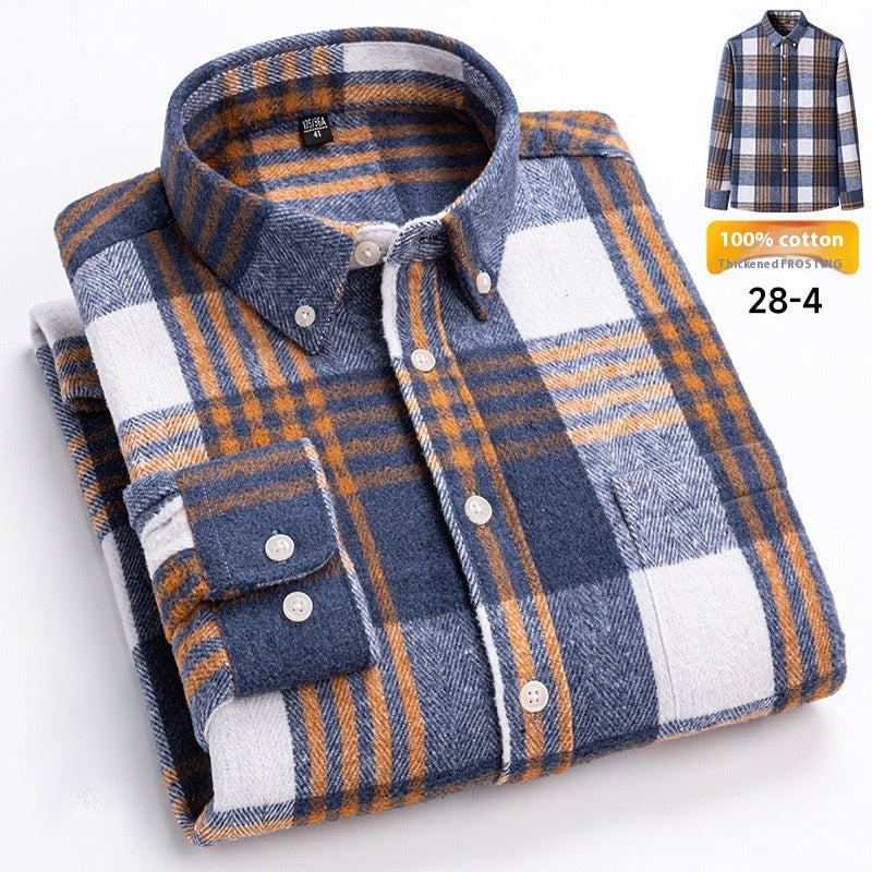 Retro Plaid Long Sleeve Casual Shirt