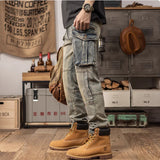 Retro Slim Fit Straight Leg Casual Pants