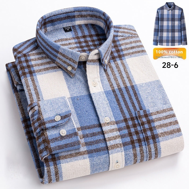 Retro Plaid Long Sleeve Casual Shirt