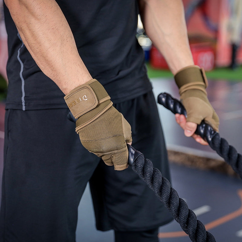=Anti-slip Half Finger Training Gloves