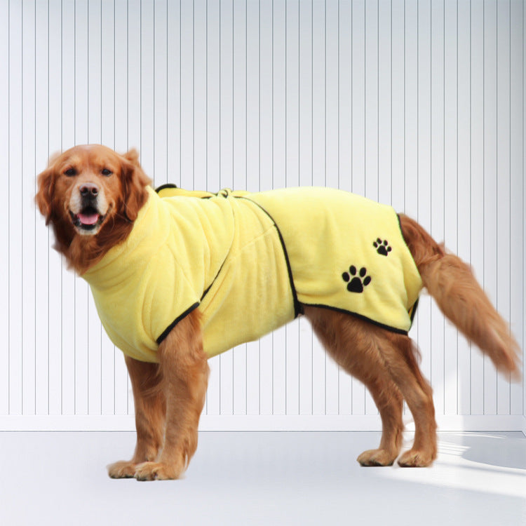 Soft And Absorbent Pet Embroidered Bathrobe