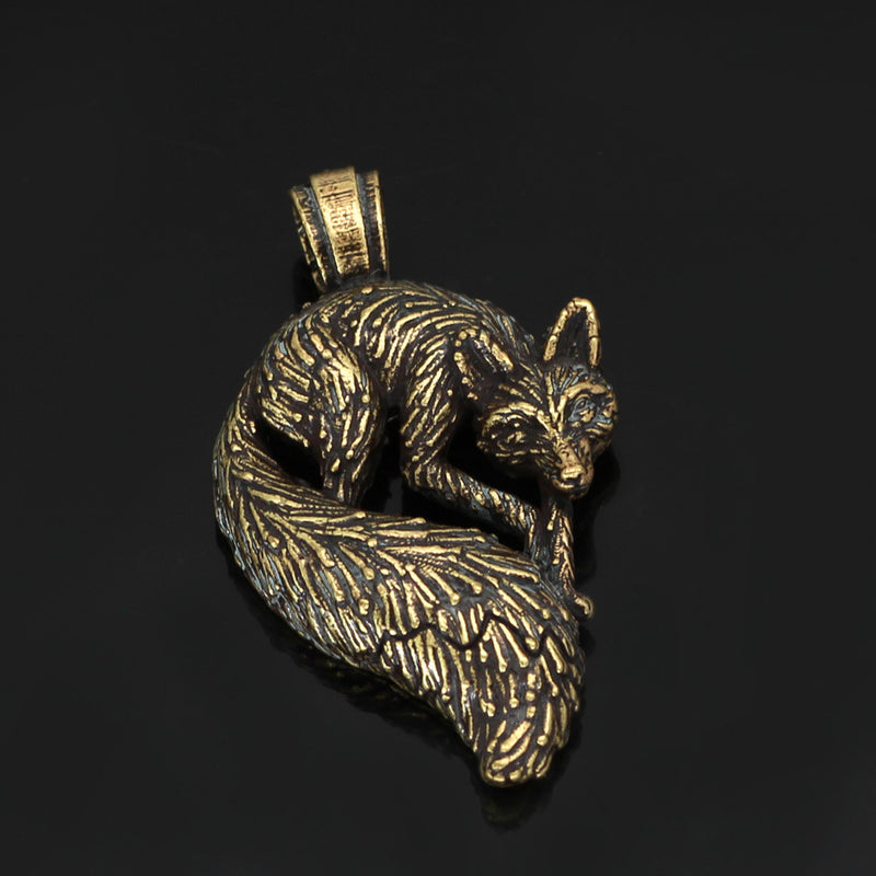 Personalized Animal Men's Fox Pendant