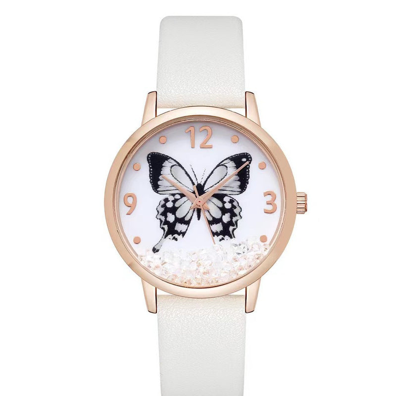 Rhinestone Butterfly Quartz Watch