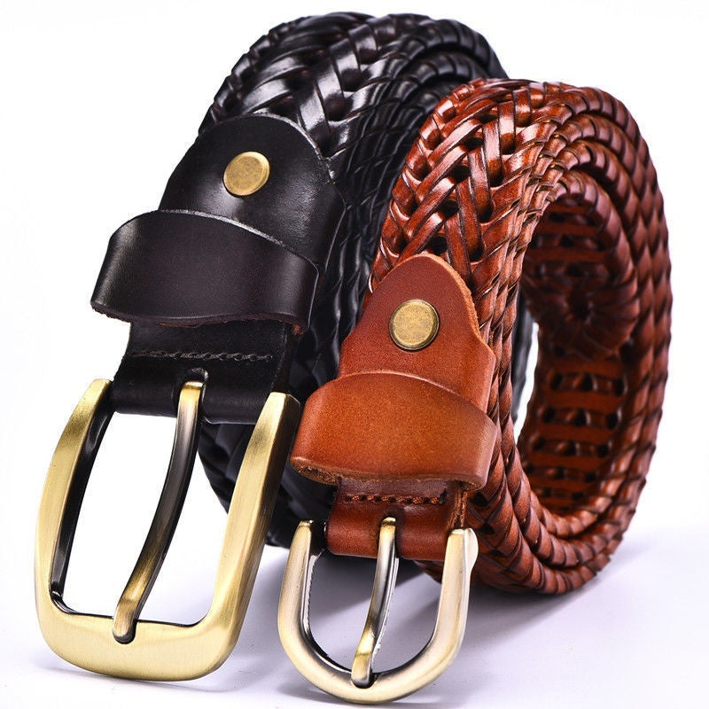 Leather Pin Buckle Handmade Belt