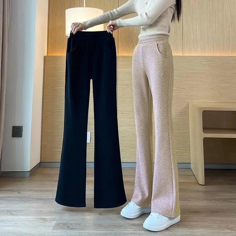 Slightly Flared Wide-leg Pants
