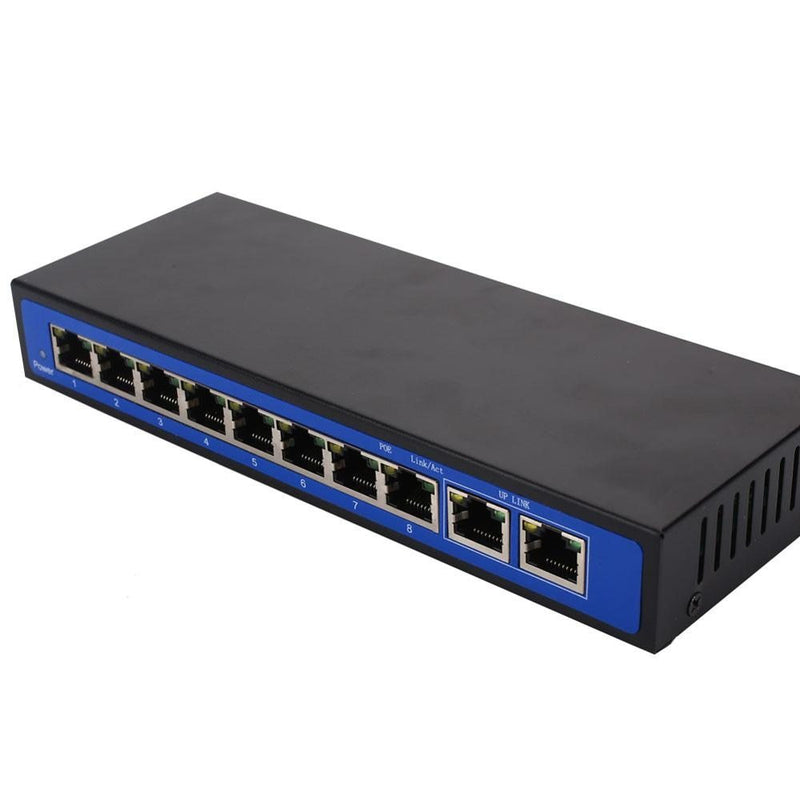 8+2 power 10 port 100M POE switch wireless AP 48V power supply