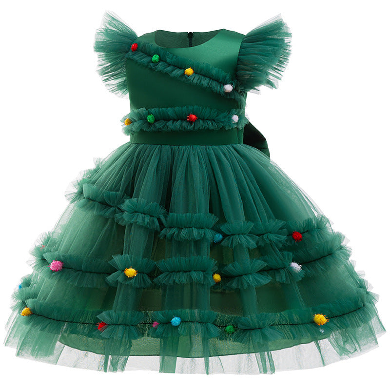 Christmas Party Girl Princess Dress