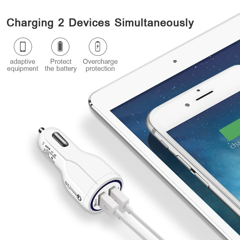 Quick Car Charger For Mobile Phone Dual Usb Car Charger