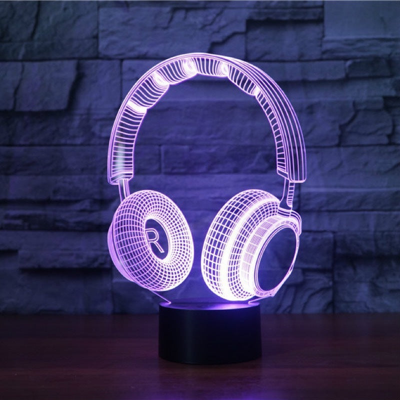 Stereo earphone illusion lamp