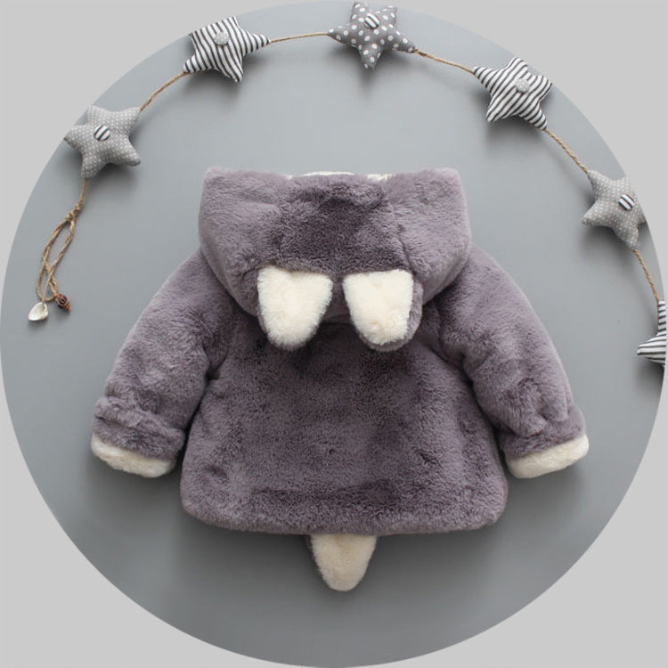 Winter popular girl's plush coat baby