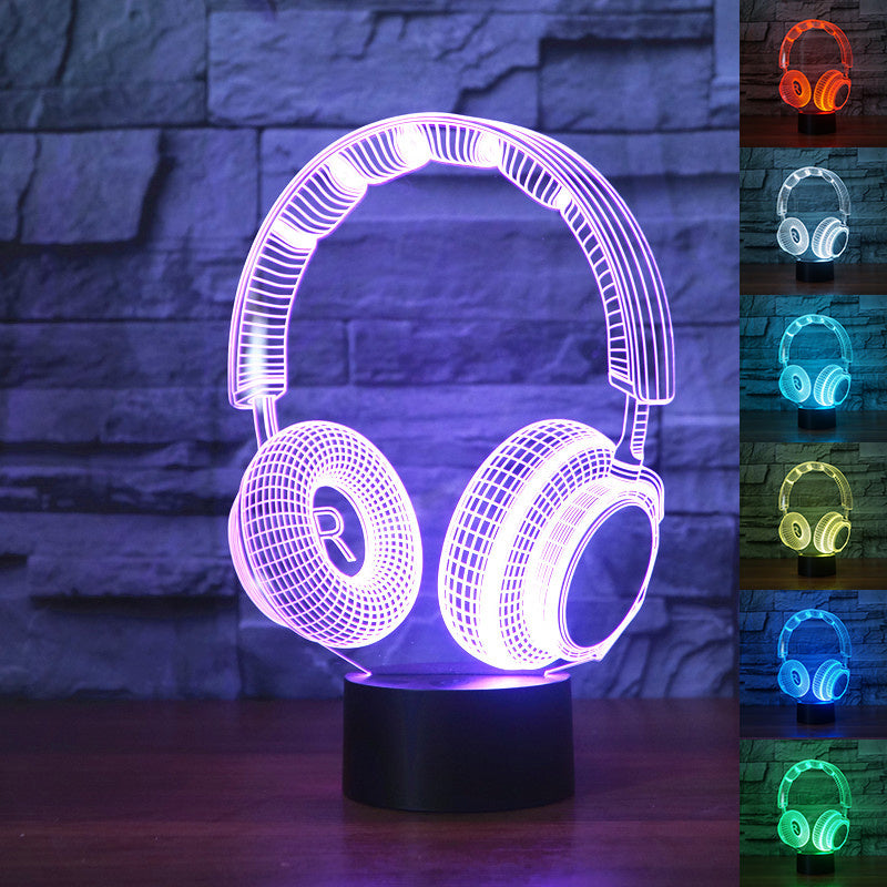 Stereo earphone illusion lamp