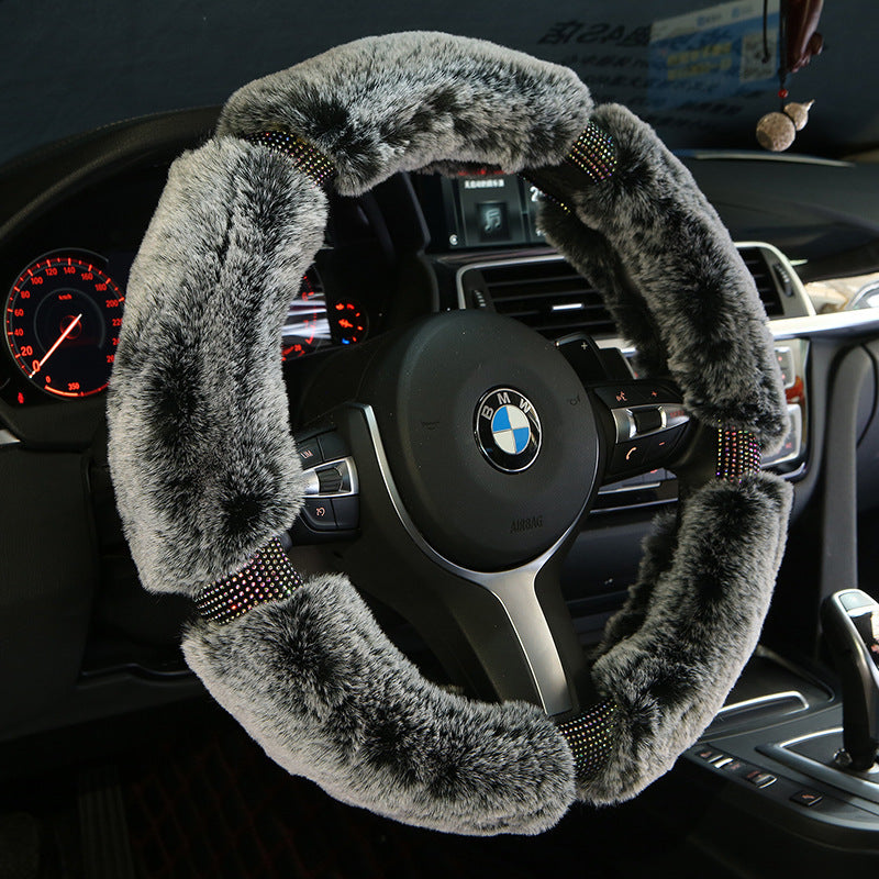 Car Steering Wheel Cover Winter Plush Steering Wheel Cover