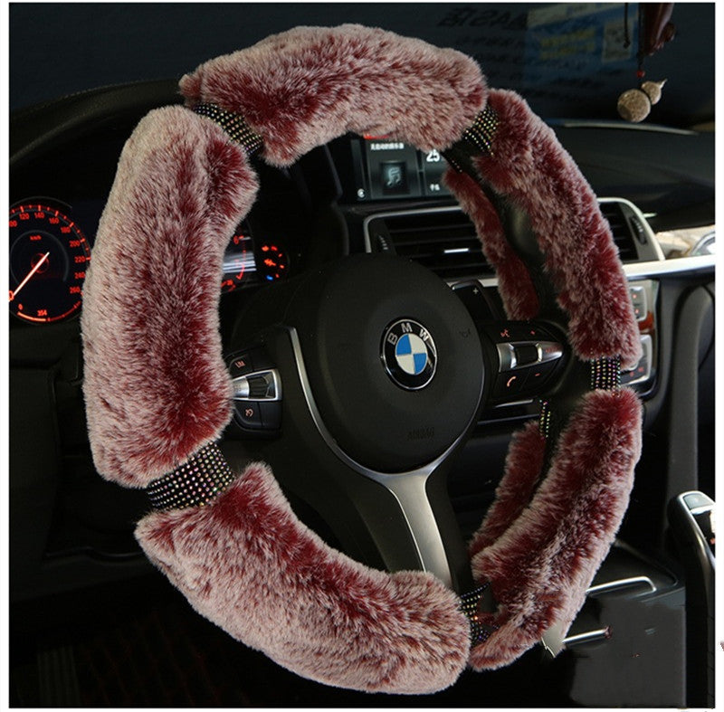 Car Steering Wheel Cover Winter Plush Steering Wheel Cover