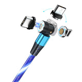 Rotate Luminous Magnetic 3A Fast Mobile Phone Charge Cable