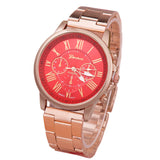 Leisure Alloy Steel Belt Quartz Watch