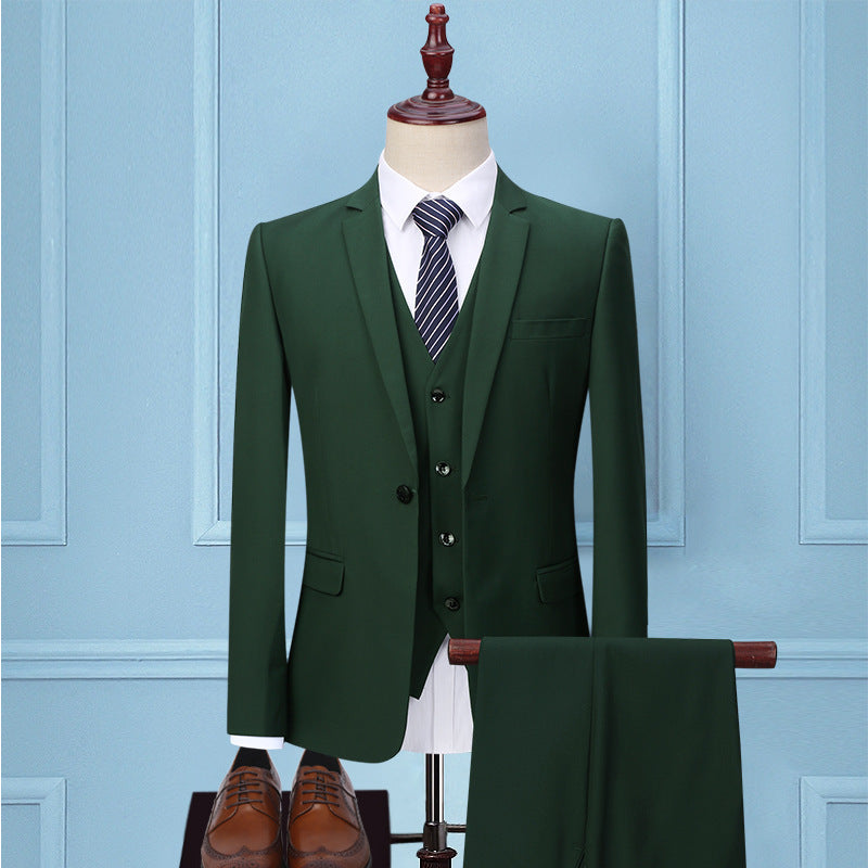 Dark Green Suit Suit Men's