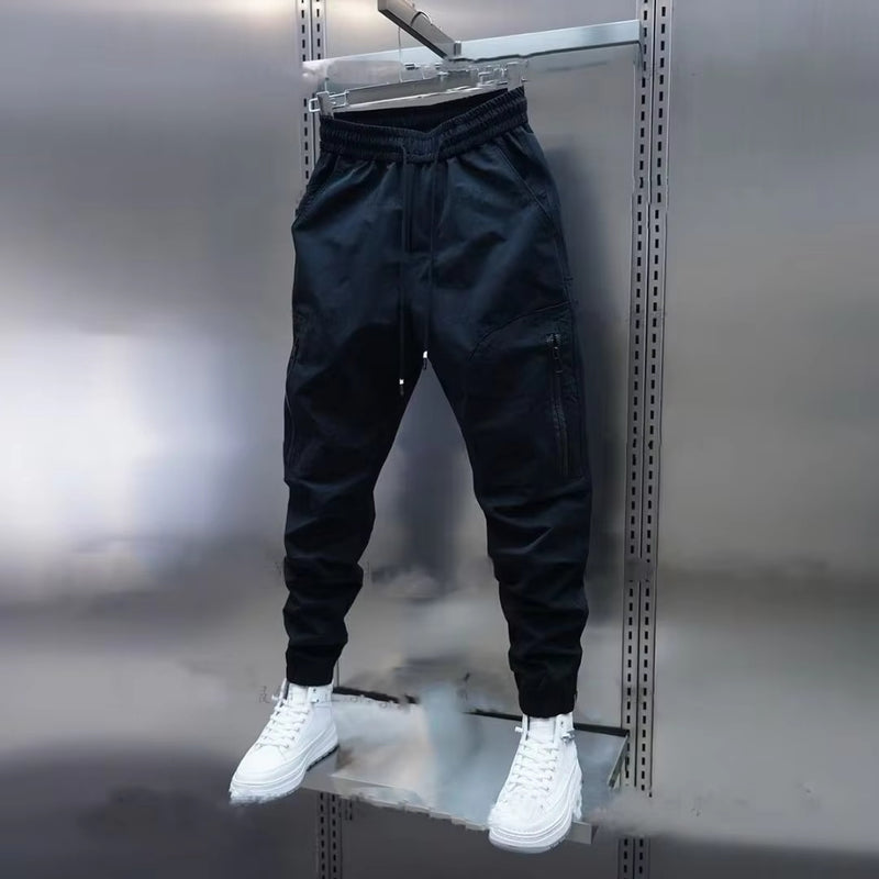 Men's Thin Solid Color Ankle Banded Pants