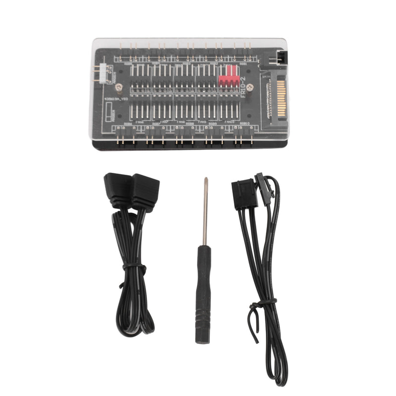 ARGB PWM Fan Hub 2 in 1 PWM ARGB Case Fan Hub