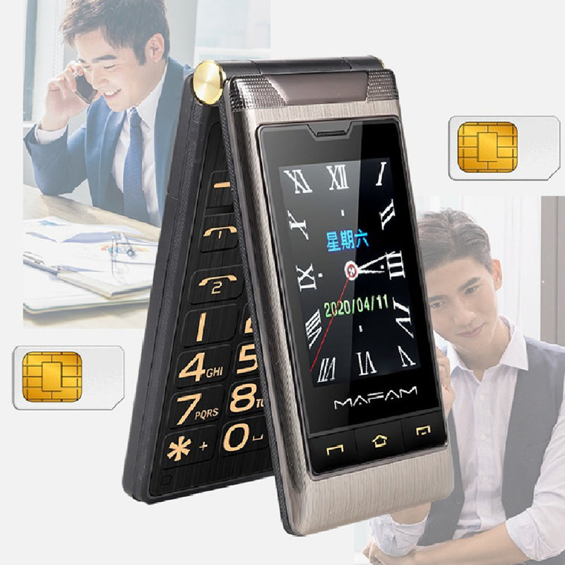 Full Network Connectivity Dual Screen Flip Cover Elderly Machine