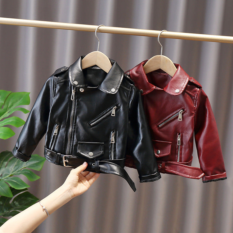 Kids' Western Style Leather Jacket