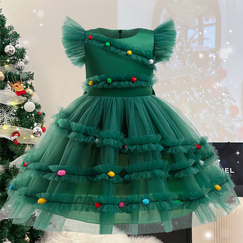 Christmas Party Girl Princess Dress
