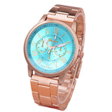 Leisure Alloy Steel Belt Quartz Watch
