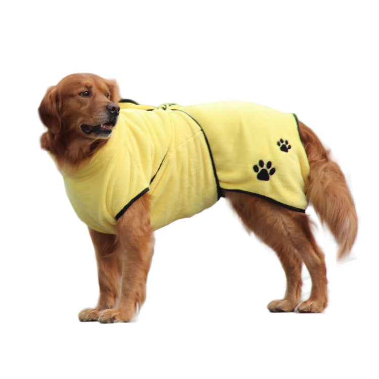 Soft And Absorbent Pet Embroidered Bathrobe