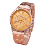 Leisure Alloy Steel Belt Quartz Watch