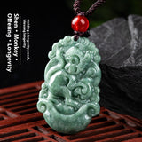 Natural A Cargo Jade Zodiac Pendant