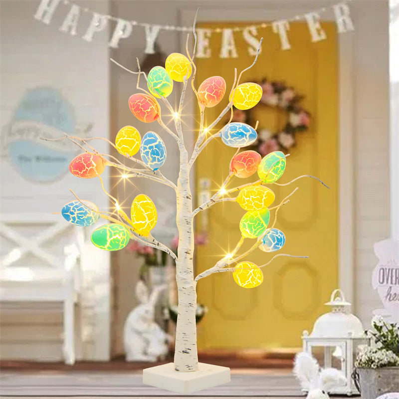 Easter Decoration  Birch Tree Home Easter Egg LED Light