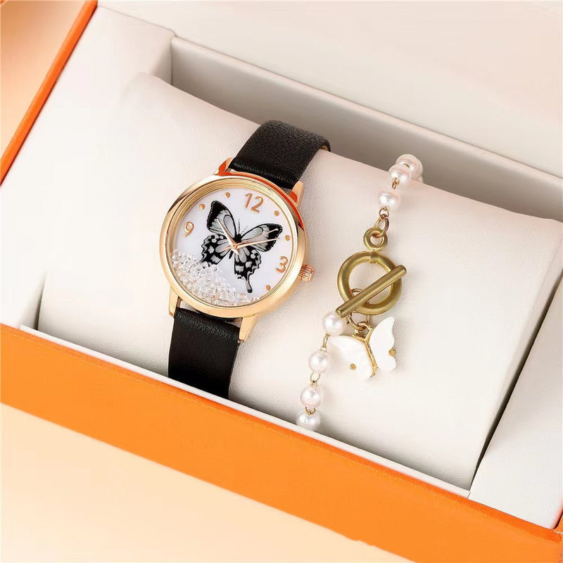 Rhinestone Butterfly Quartz Watch