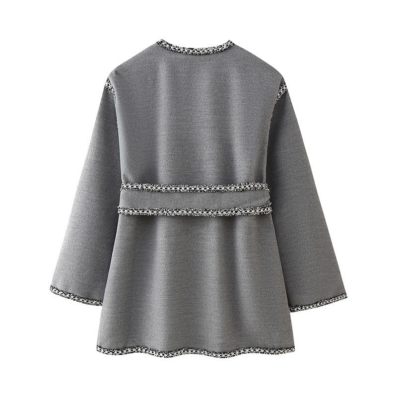 Waistband Reversible Woolen Jacket