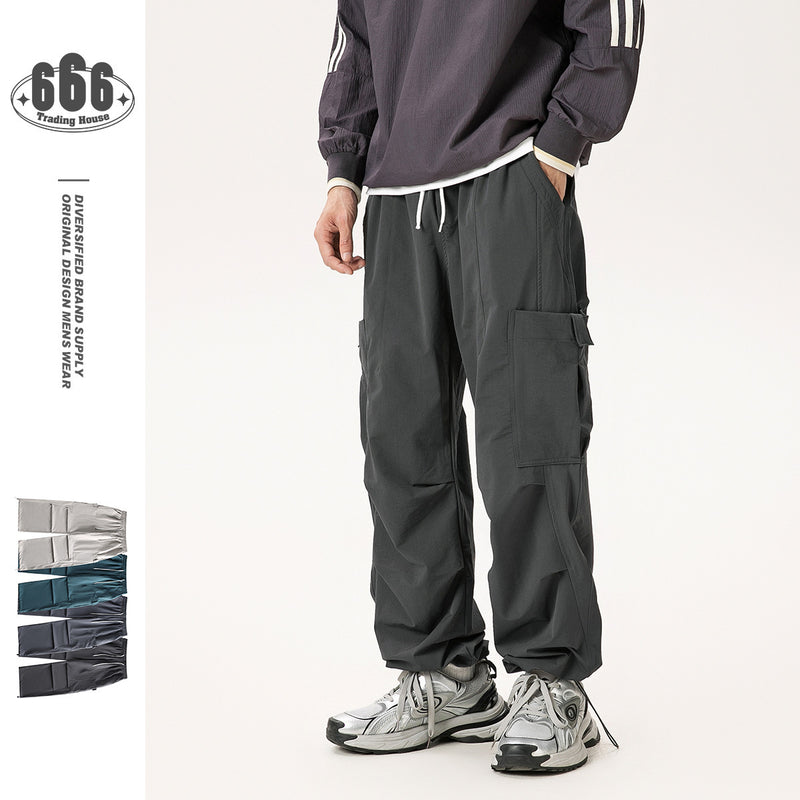 Casual Straight-leg Loose Cargo Pants