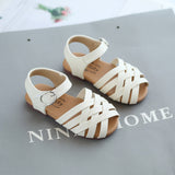 Kids Buckle Toe Woven Sandals