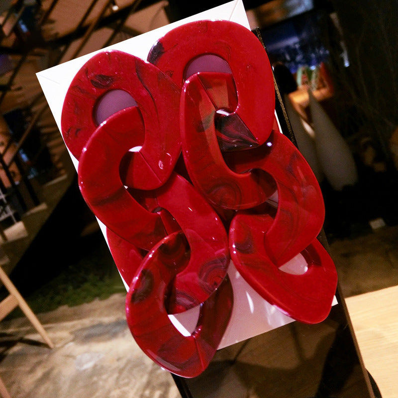 Acrylic Large Earrings