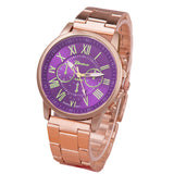 Leisure Alloy Steel Belt Quartz Watch