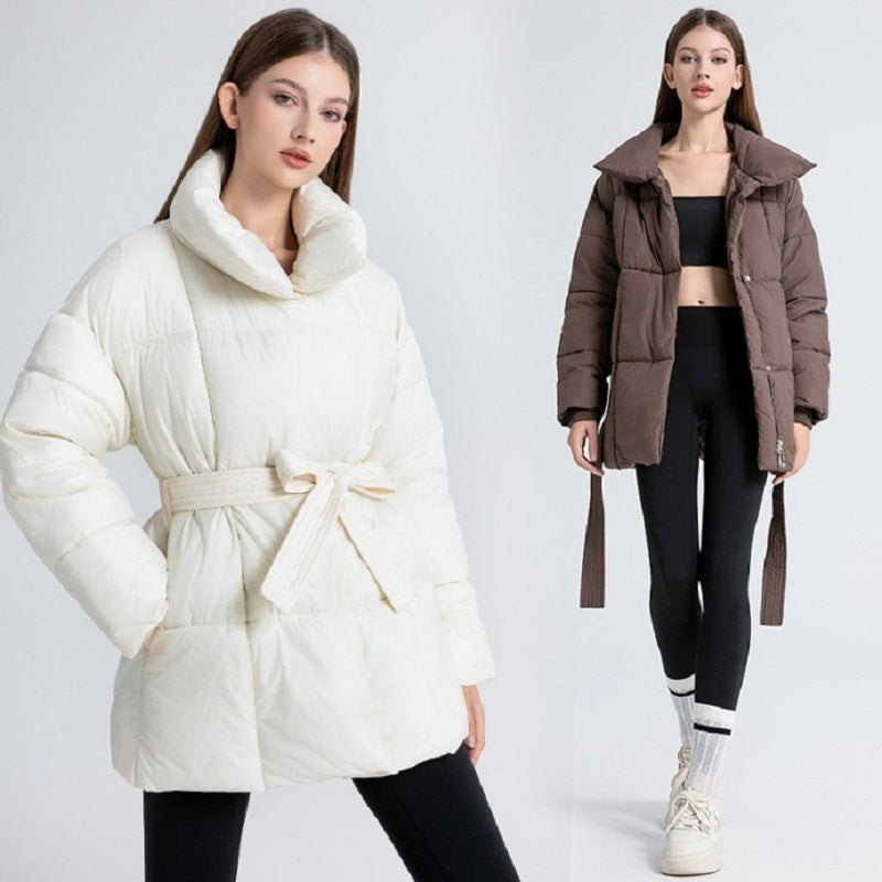 Mid-length Down Cotton-padded Jacket
