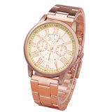 Leisure Alloy Steel Belt Quartz Watch