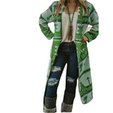 Slim Top Cross-border Printed Long Coat