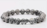 Colorful Stone Elephant Bracelet
