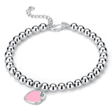 Personalized Red Heart Bracelet