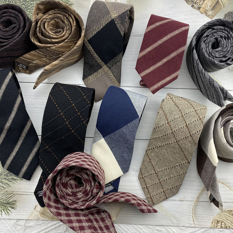 Cotton And Linen Stripes tie