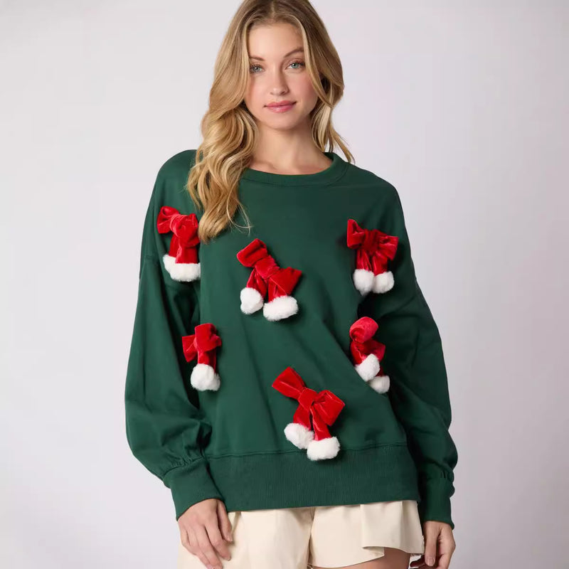 Christmas Bowknot Decorative Top
