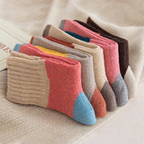 Womens Thick Socks Wool Thermal Warm Knitting Nordic Ladies Socks Winter