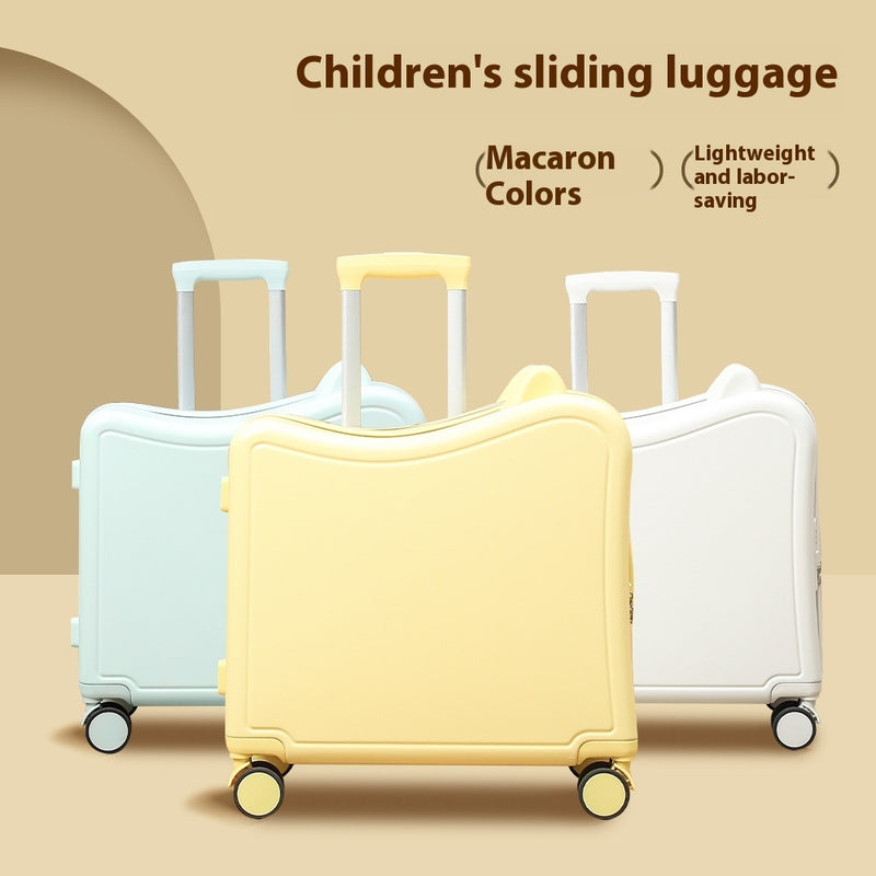 Children's Luggage Riding Trolley Case Boarding Bag