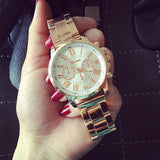 Leisure Alloy Steel Belt Quartz Watch