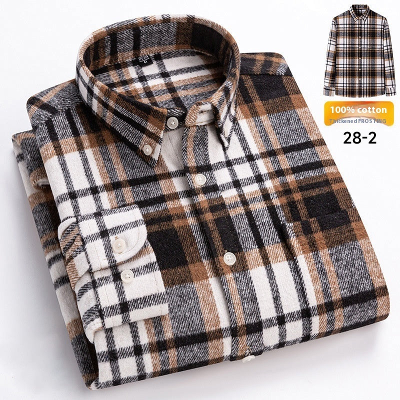 Retro Plaid Long Sleeve Casual Shirt