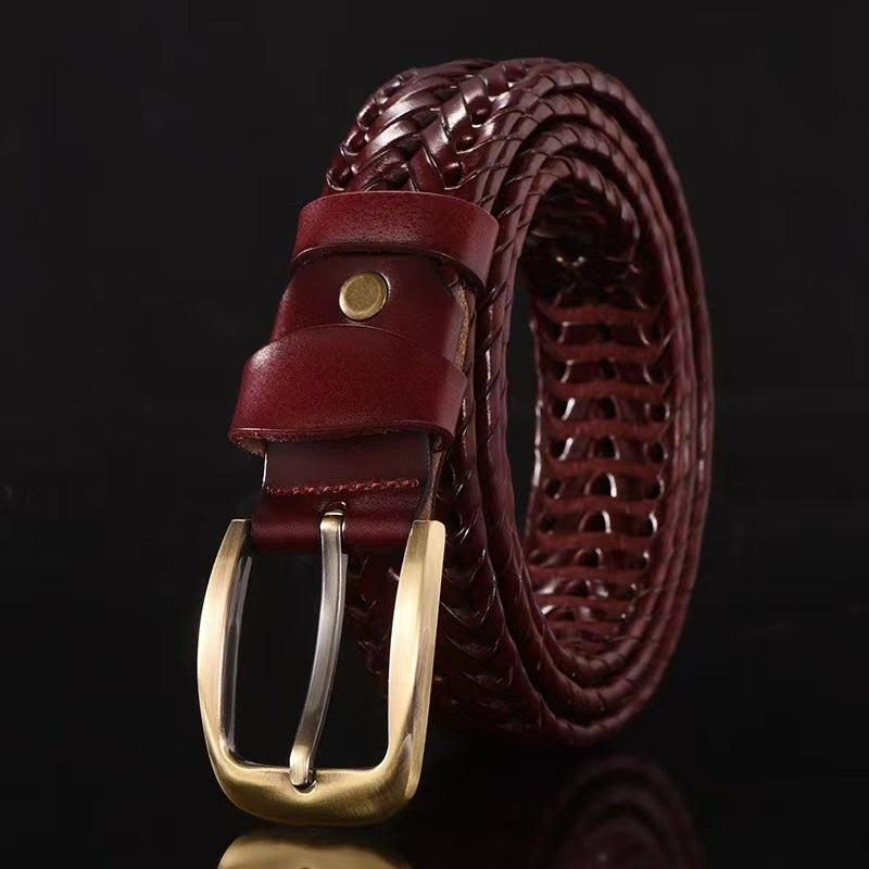 Leather Pin Buckle Handmade Belt