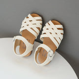 Kids Buckle Toe Woven Sandals